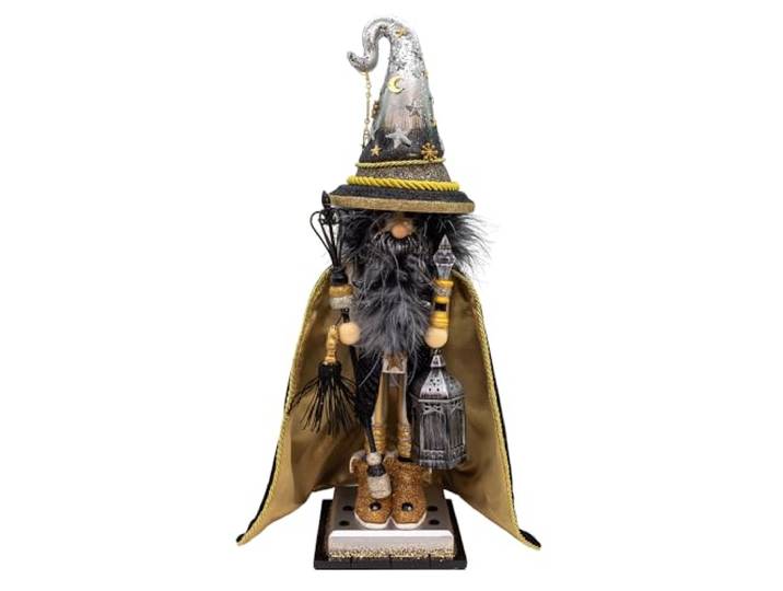 Kurt S. Adler 45,7 cm Hollywood Nussknacker Zauberer, Schwarz und Gold