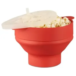 relaxdays Popcorn Maker aus Silikon rot