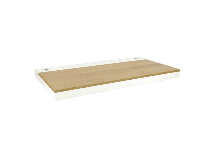 Bureau mural 120 cm bois et blanc