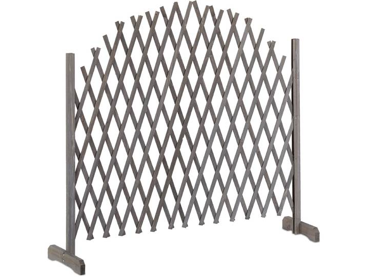 Planten klimrek - hout - uitschuifbaar - 37 - 200 cm - trellis - grijs