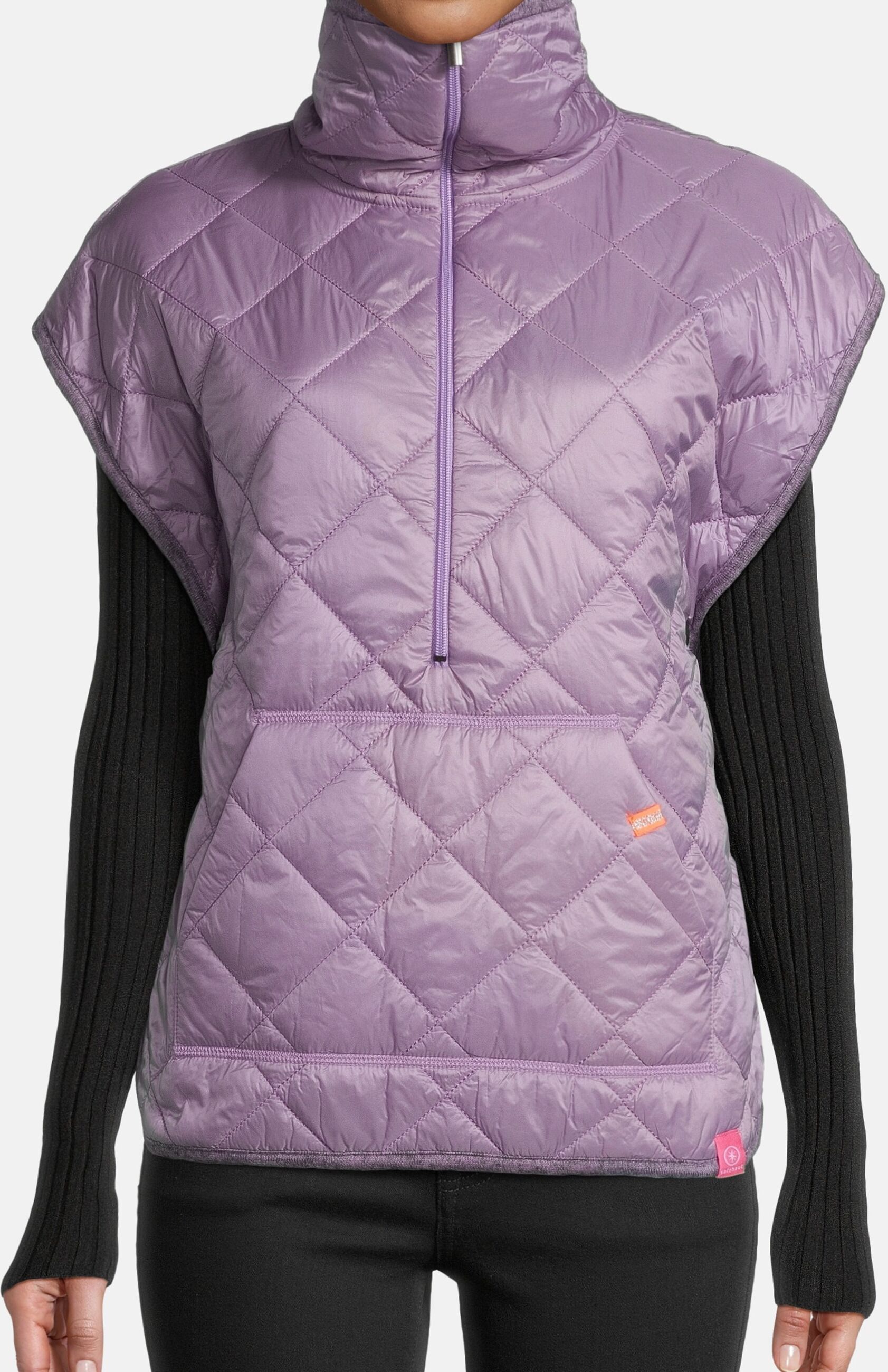 Poncho SALZHAUT "Poncho HILLJE", Damen, Gr. S, lila, Obermaterial: 60% Polyester PES. 40% Nylon NY., Jacken Poncho