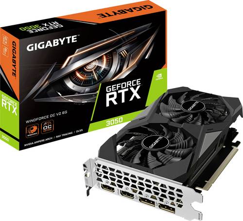Gigabyte Grafikkarte Nvidia GeForce RTX 3050 GeForce RTX 3050 6GB GDDR6-VRAM PCIe DisplayPort, HDMI 2.1