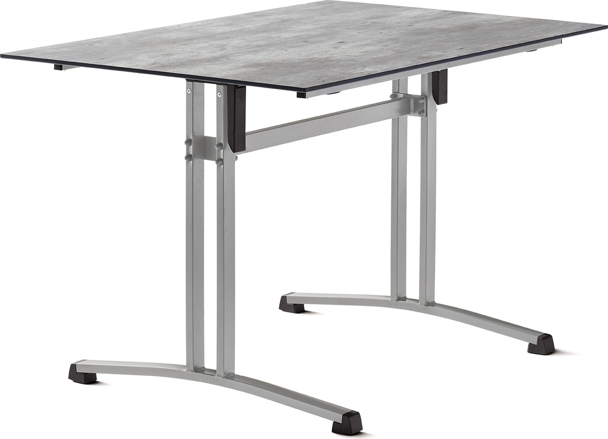 Gartentisch >5360-21< in Beton hell, Polytec - 120x73x80cm (BxHxT)