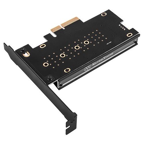 SilverStone SST-ECM24-ARGB - PCI-E Gen4 Erweiterungskarte zu M.2 (NGFF) - mit Kühler, ARGB