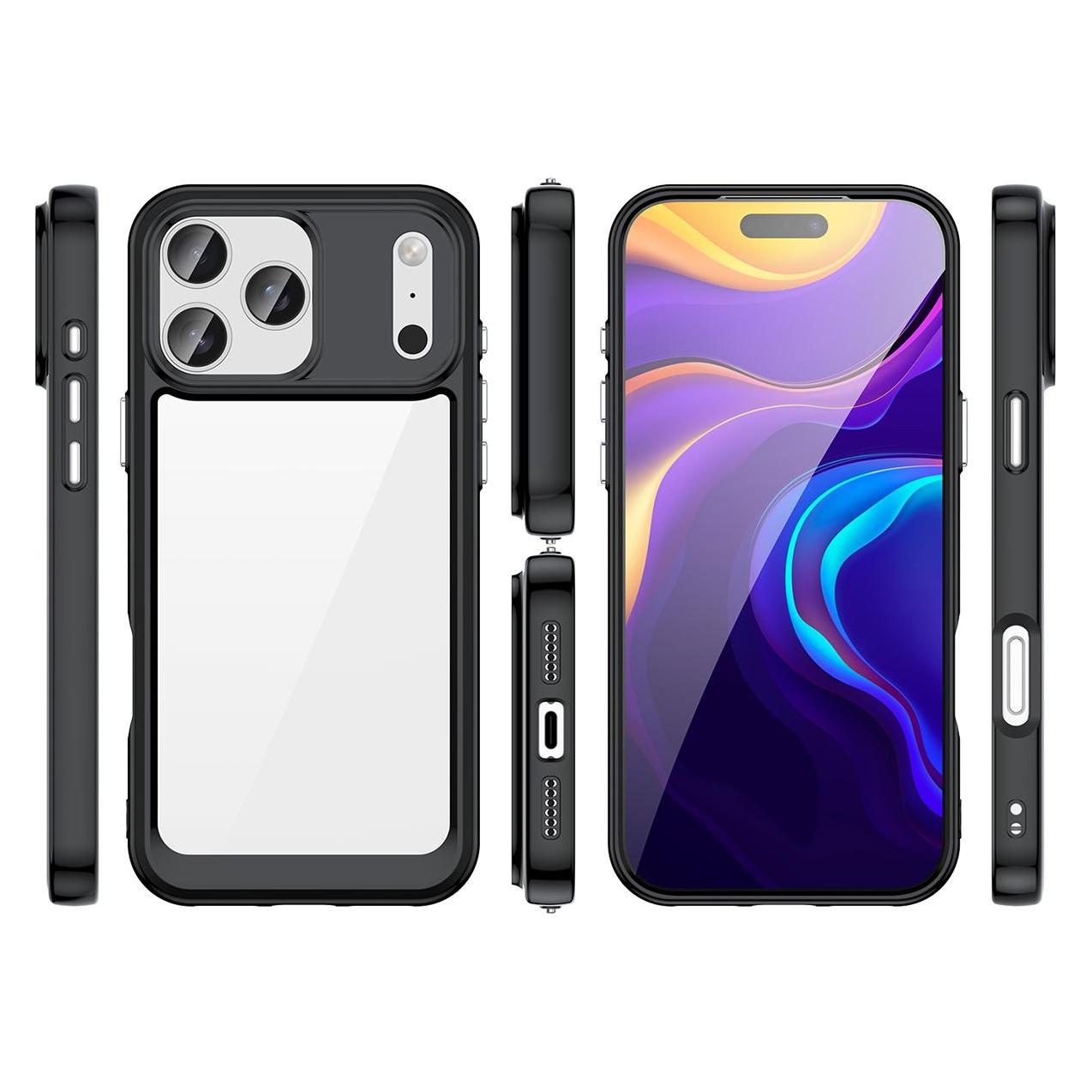 Hurtel Outer Space Case für iPhone 17 Pro Max - Schwarz Transparent (Apple iPhone 17 Pro Max) (60905021)