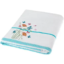 BADETUCH Schmetterlinge weiß 100/140 cm