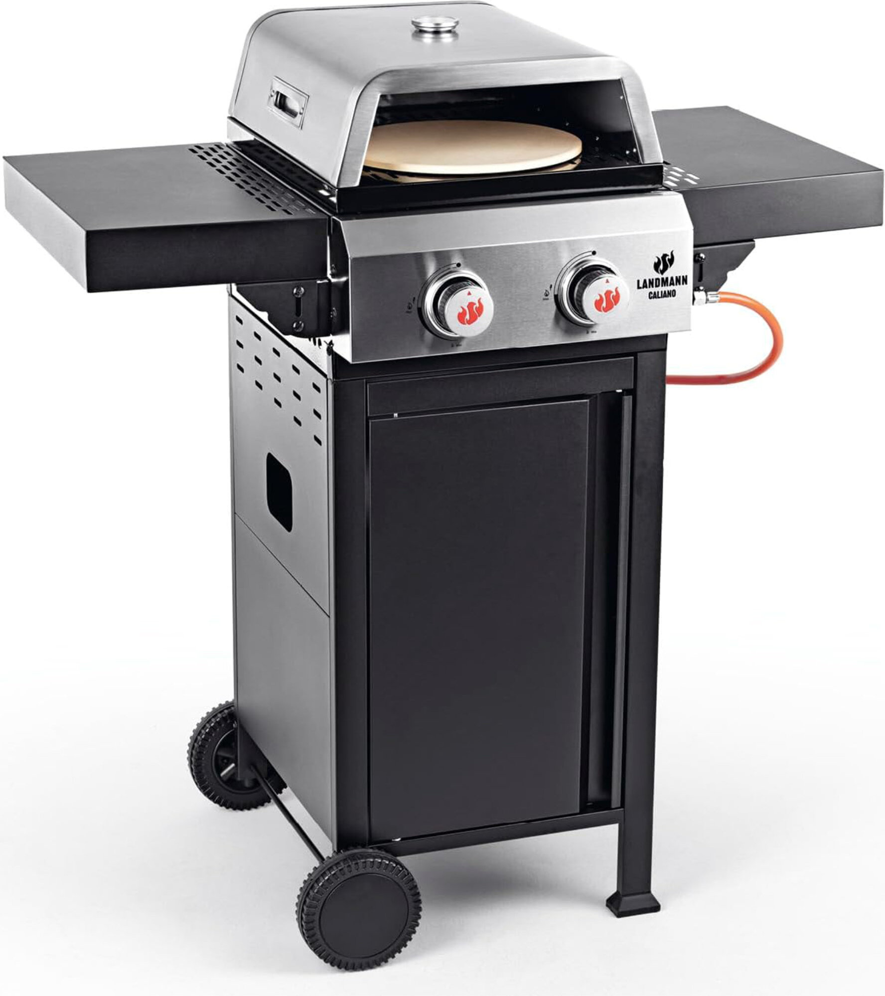 LANDMANN Gasgrill Triton PTS 2.0 Premium Gasgrill Deckel doppelwandig Deckelthermometer Grillrost emailliertes Gusseisen perfektes Grillbranding PTS
