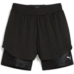 PUMA Damen Shorts FIT MESH 2 1 SHORT, Größe XS in Schwarz Schwarz
