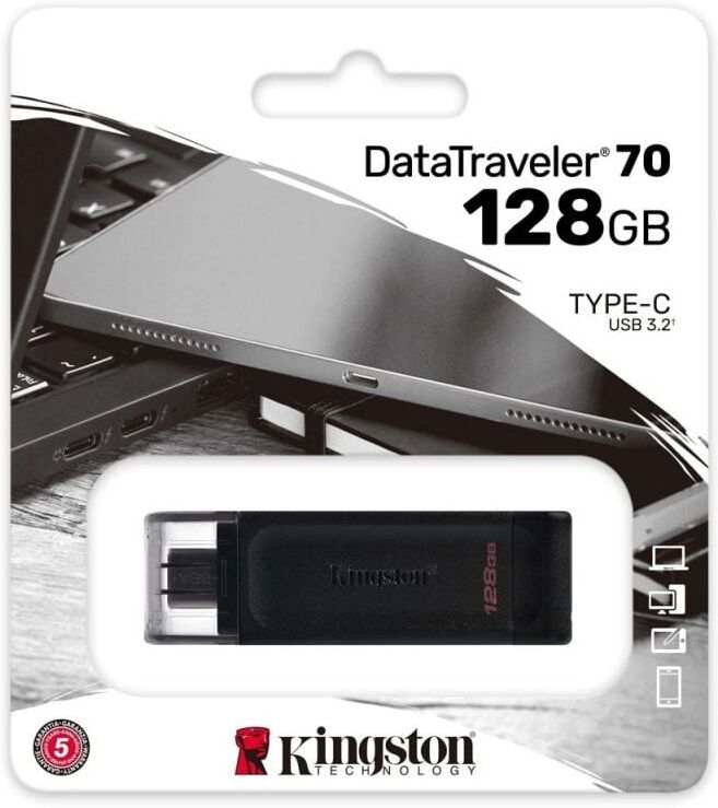Pendrive 128GB Kingston DataTraveler 70 USB Tipo-C