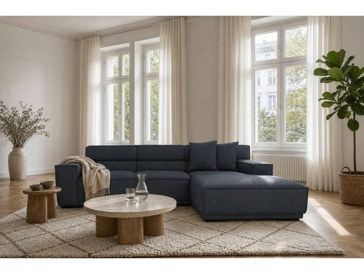 foamnova Ecksofa Umea, grosszügige Sitzfläche, Maße B 280 × T 170 × H 78 cm, Sitzbreite 224 cm, Liegetiefe bis 170 cm zum Ausstrecken