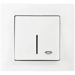 Günsan Moderna Taster Licht mit Lichtsymbol Unterputz Weiss