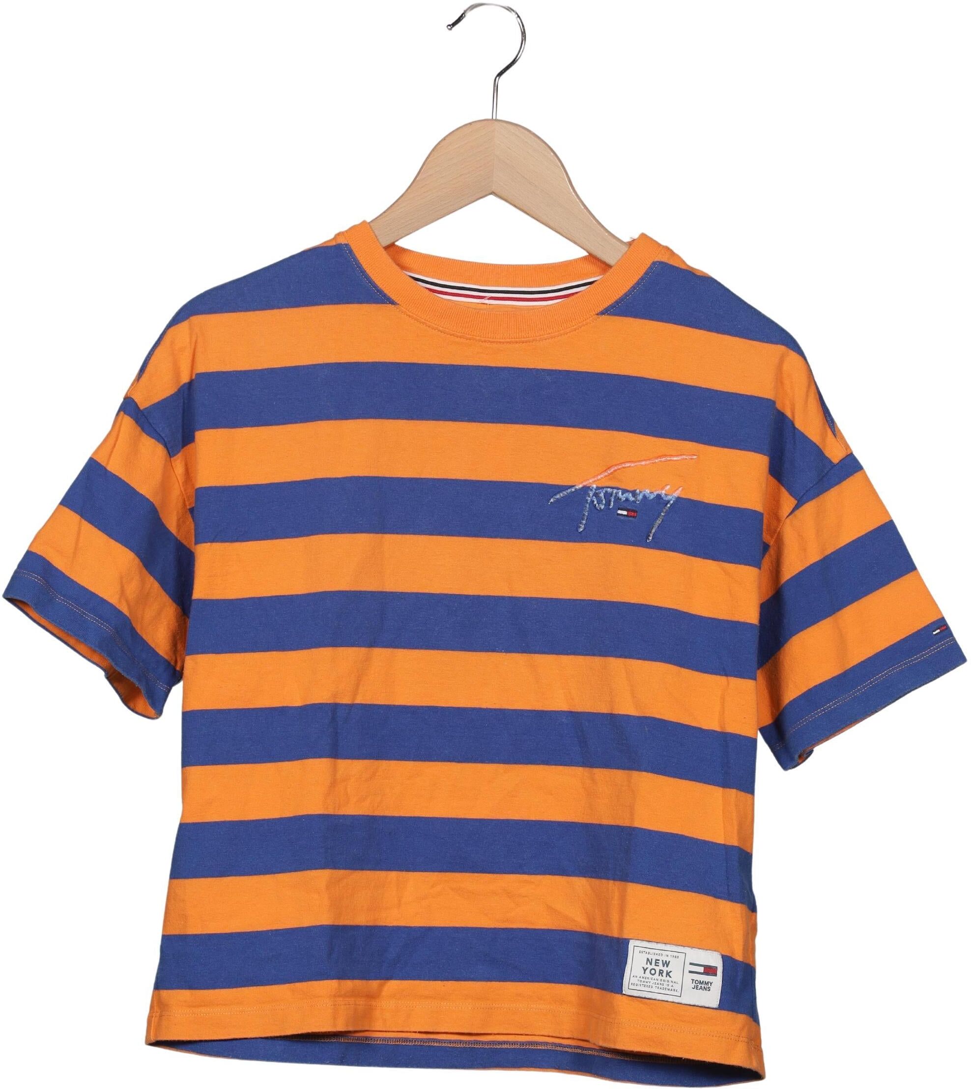 Tommy Jeans Damen T-Shirt, Mehrfarbig, Gr. XS, Baumwolle - Second Hand