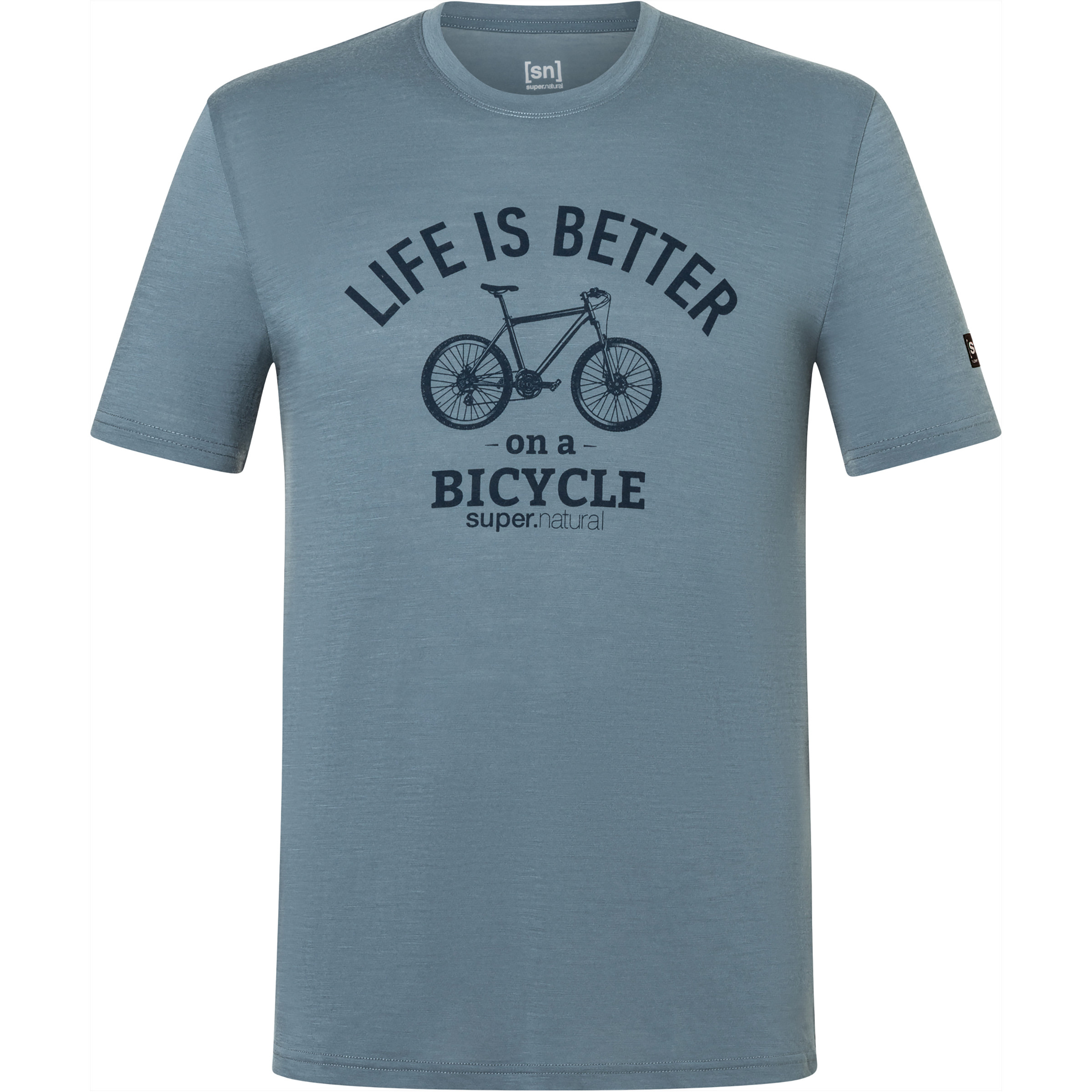 Super.Natural Better Bike Herren T-Shirts blau Größe XXL Trekking Hautfreundlich Merinowolle
