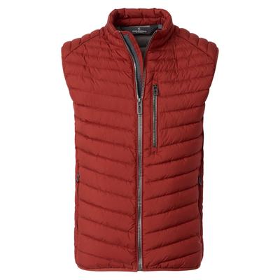 Steppweste CASAMODA "CASAMODA Steppweste uni", Herren, Gr. M, rot, 100% Polyester, Westen Steppweste