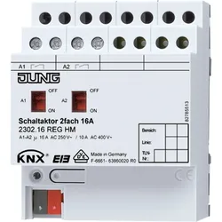 Jung KNX Schaltaktor 2-fach 2302.16 REGHM