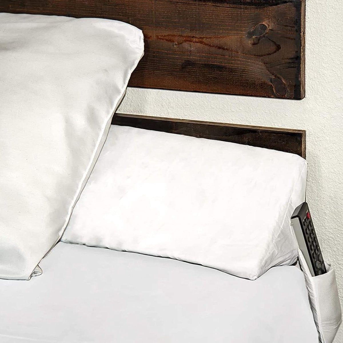 Wigkussen Bed Matrasvuller Hoofdeinde Wit - Full