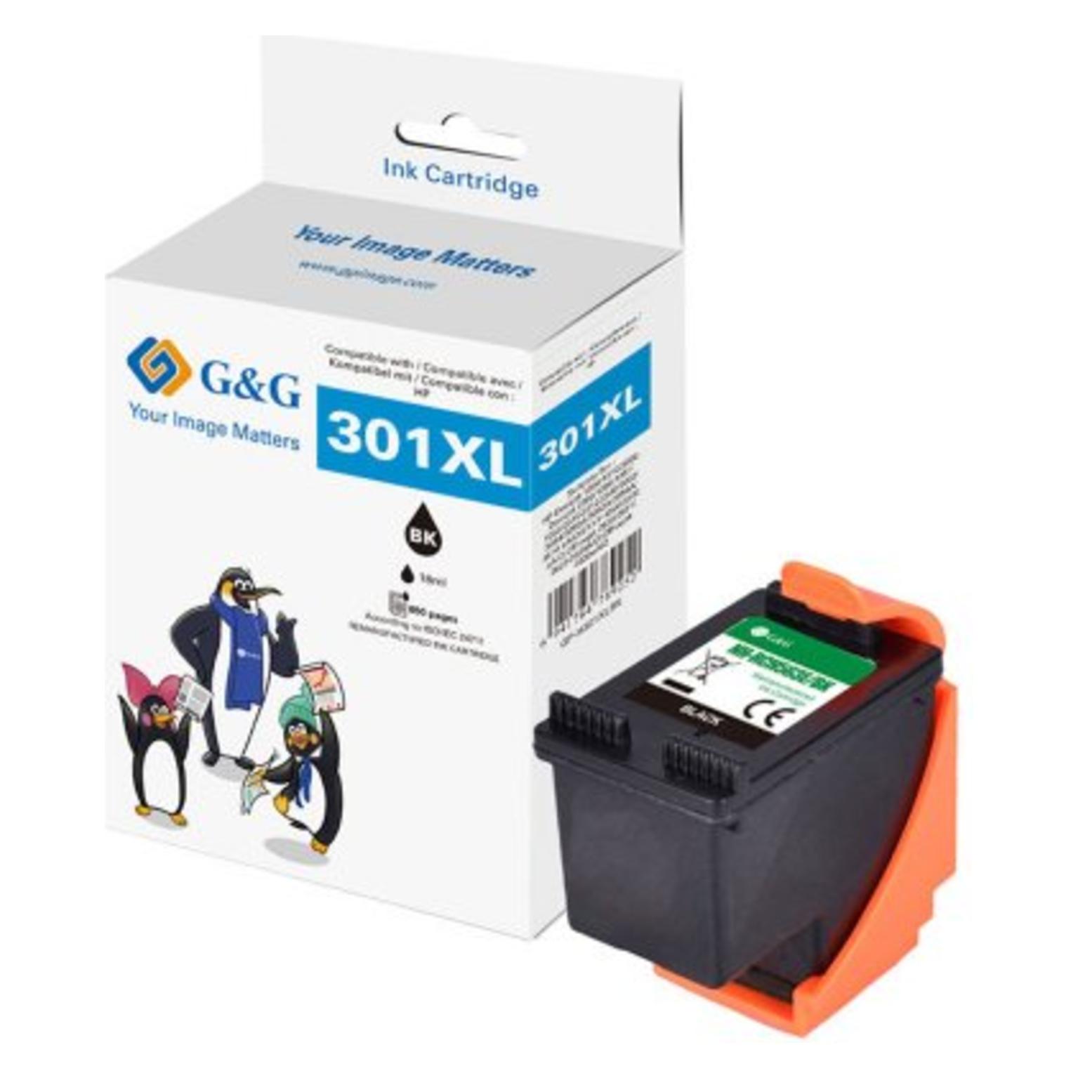 G&G XL-Druckerpatrone kompatibel HP-301XL/CC563EE, schwarz (BK) (18833)