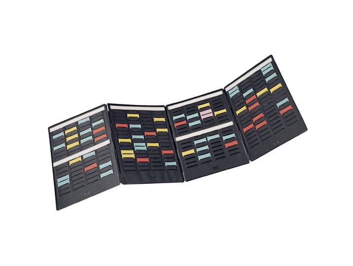 Nobo Mini planning à fiches T1,5 - 4 volets - Noir