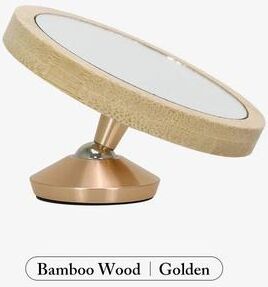 Uplift Essentials Espresso Extraction Shot Mirror With Magnetic Mount bamboo Golden Base