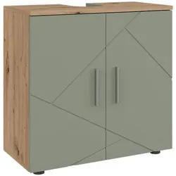 Vicco, Waschbeckenunterschrank, Waschbeckenunterschrank Irma, Salbeigrün, 60 x 59 cm (60 x 30 x 59 cm)