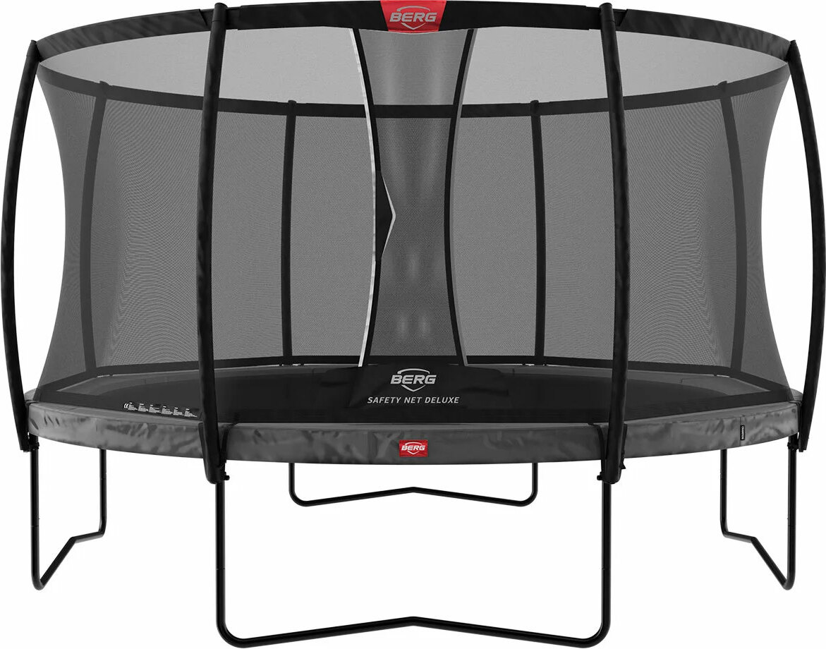 BERG Champion Trampolin - Regular + Safety Net Deluxe 430 cm Grau