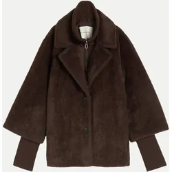 Teddy-Capejacke Braun XL