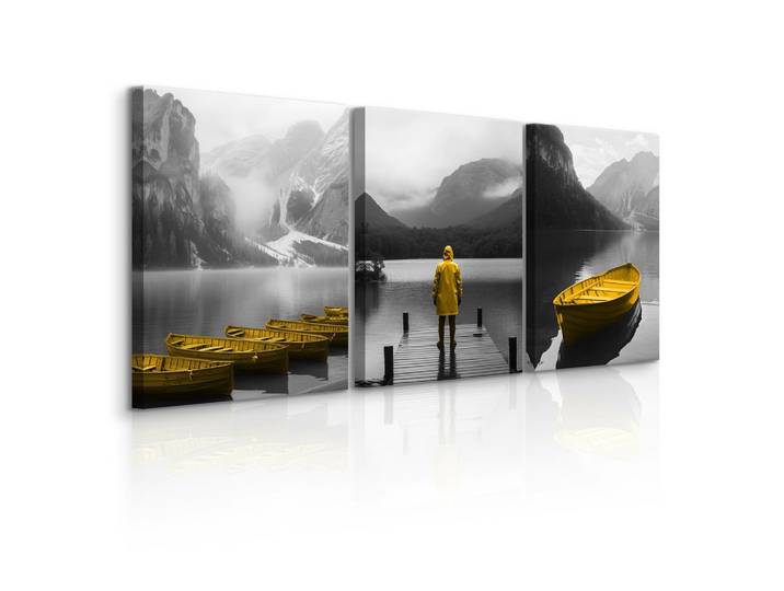 LEINWANDBILDER 3-es Set Bergen Natur 3D