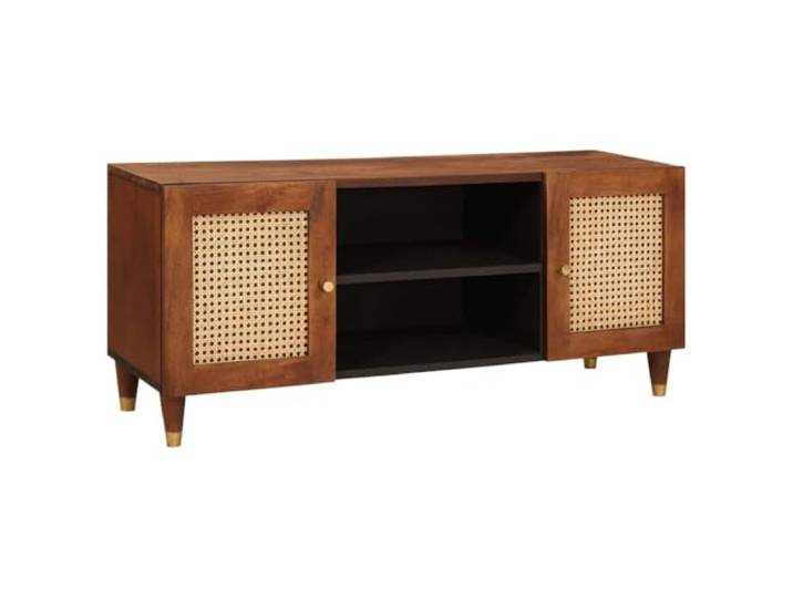 Heofavd TV-Board Mango Massivholz Fernsehtisch Braun 105x33,5x46 cm