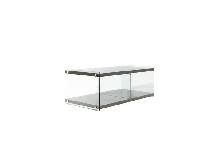 Kayoom Beistelltisch, Grau, Holz, Glas, 45x60x120 cm, einfacher Aufbau, Wohnzimmer, Wohnzimmertische, Beistelltische, Beistelltisch Glas