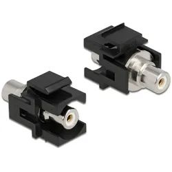Delock Keystone Modul Cinch Buchse > Cinch Buchse weiß / schwarz
