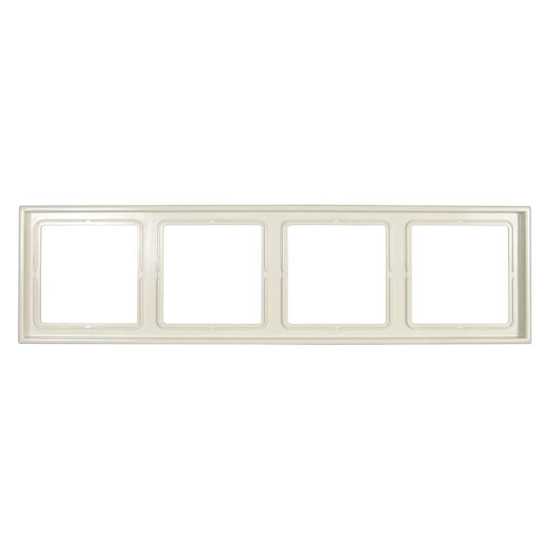 JUNG 4fach Rahmen LS 990 Creme-Weiss LS984W (LS984W)