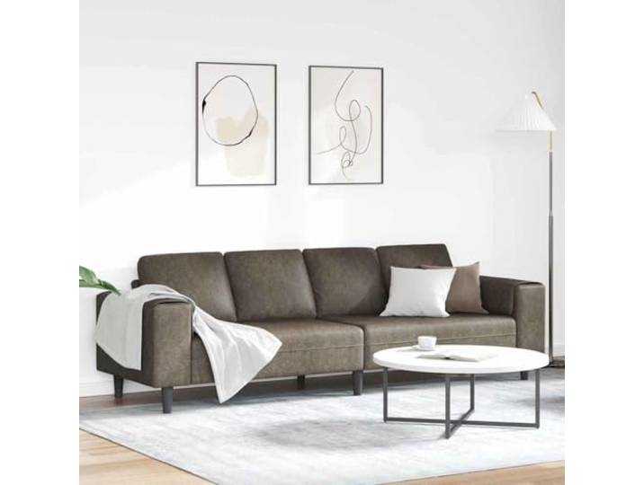 ZQQLVOO Polyester Couch Dunkelgrau 250 x 77 x 76 cm Schaumkissen, Sperrholz Basis, Schmutzabweisend, Pflegeleicht, 2-Personen Aufbau