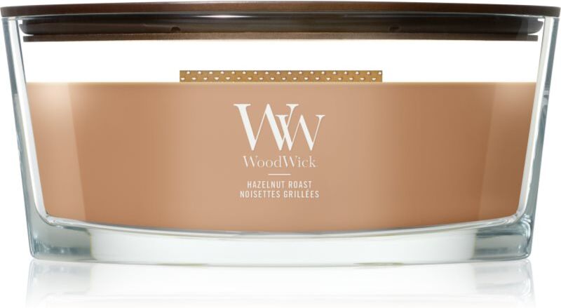 Woodwick Hazelnut Roast bougie parfumée avec mèche en bois 453.6 g