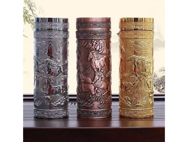 Bronze argent tasse soulagement mille pieds argent tasse cheval pour réussir tasse isolée argent plaqué tasse cadeau d'affaires argent ionique Cu