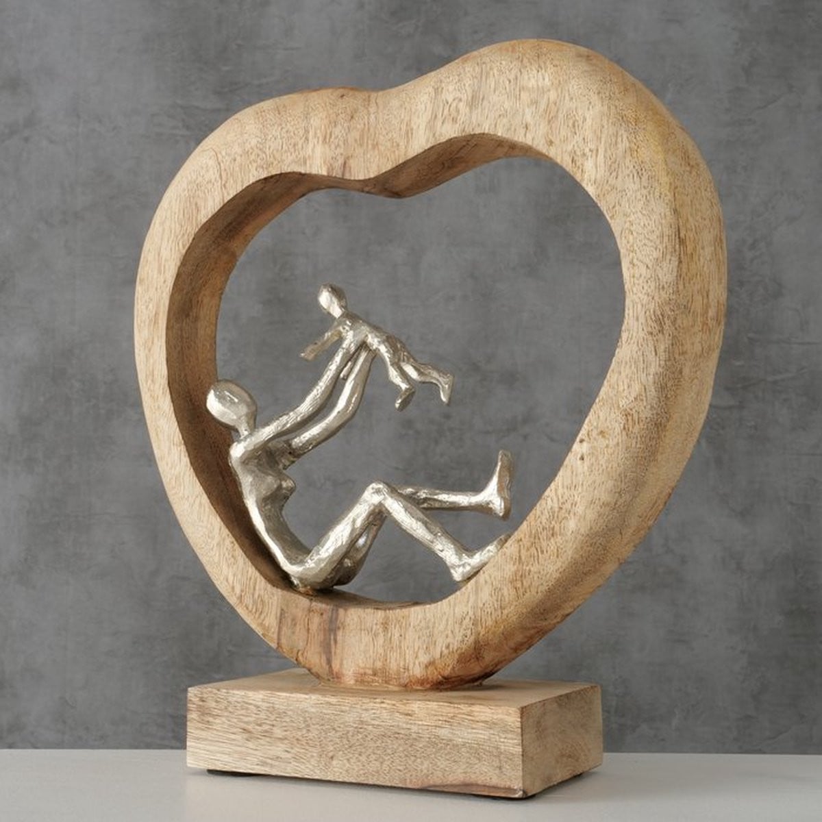 Boltze Beeld Vrouw met kind Hart - Mangohout