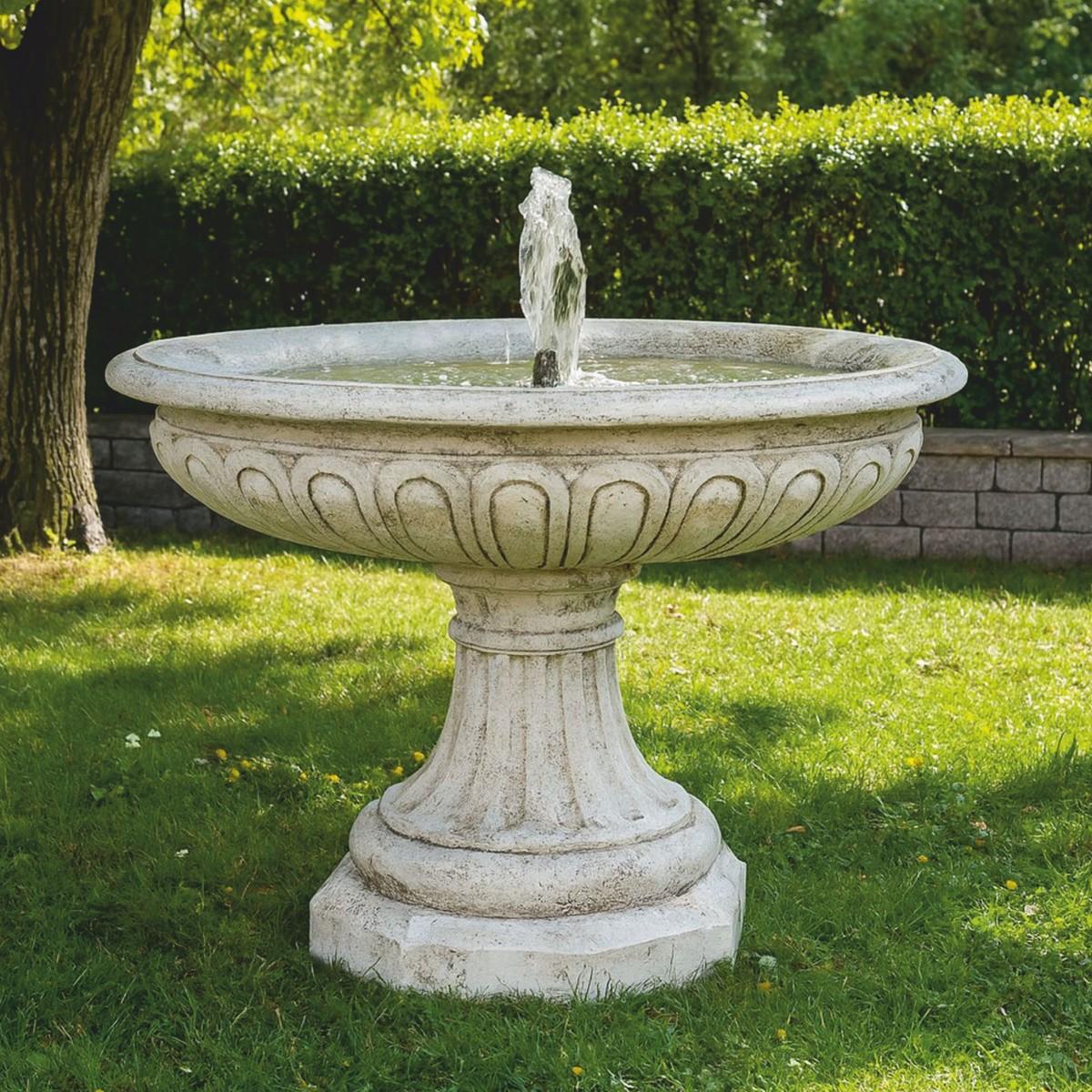Casa Padrino Barock Springbrunnen Weiß Ø 150 x H. 115 cm - Italy