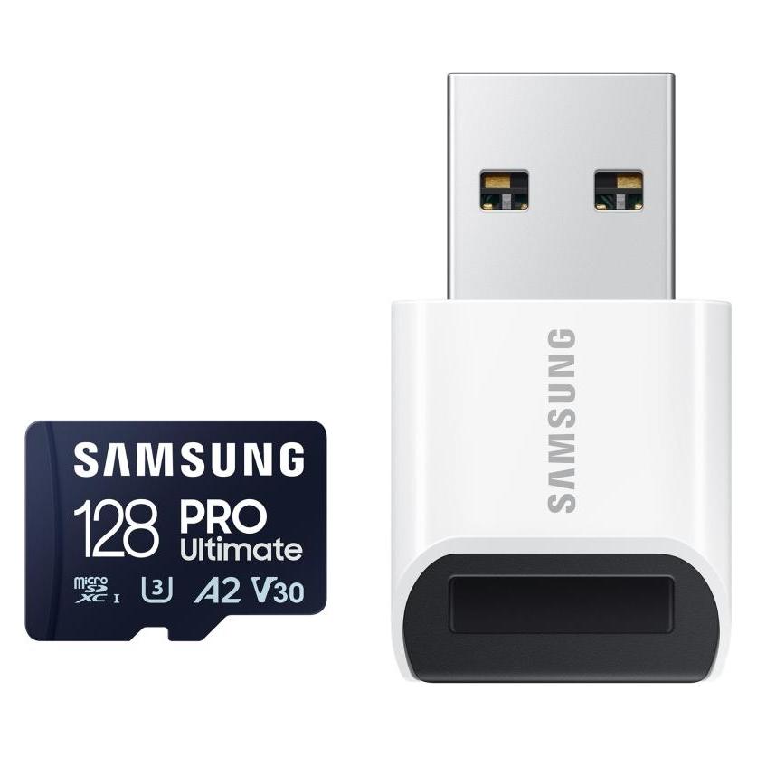 Samsung PRO Ultimate mit Cardreader (128 GB, microSDXC, U3, UHS-I) (MB-MY128SB/WW)