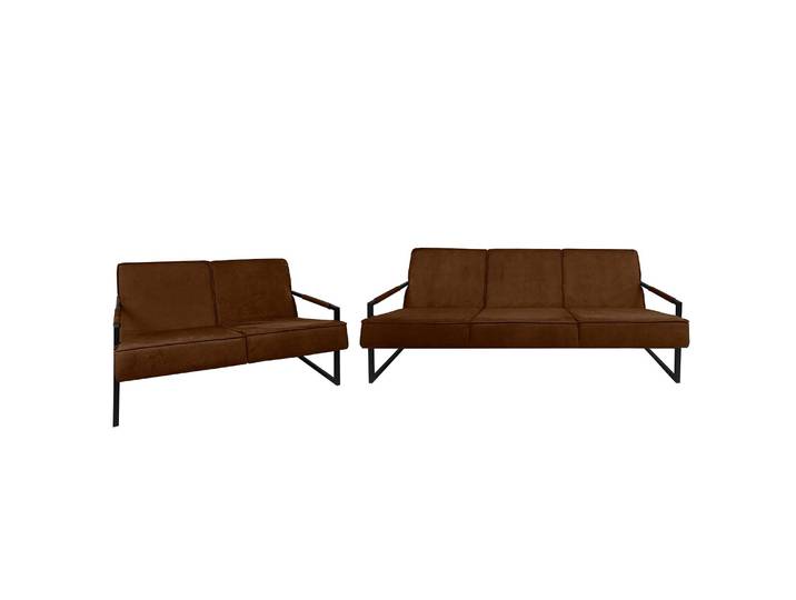 Polstergarnitur Manchester IV 3-2 Braun/Schokolade/ Braun Webstoff Industrial