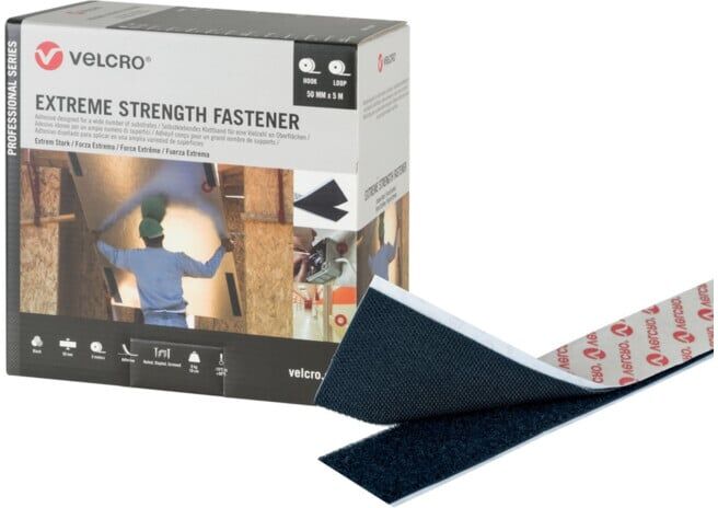 VELCRO Bande auto-agrippante Force Extrême 5m Crochets + Boucle 50mm (VEL-PS20012)