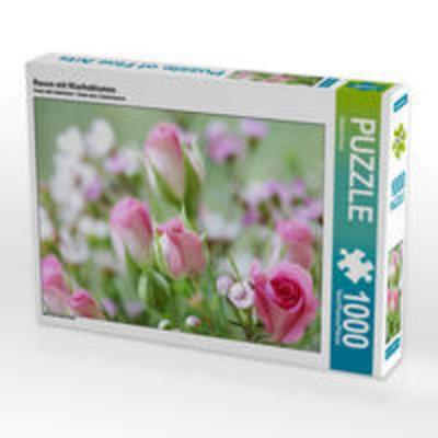 CALVENDO Puzzle Rosen mit Wachsblumen 1000 Teile Lege-Größe 64 x 48 cm Foto-Puzzle Bild von Gisela Kruse