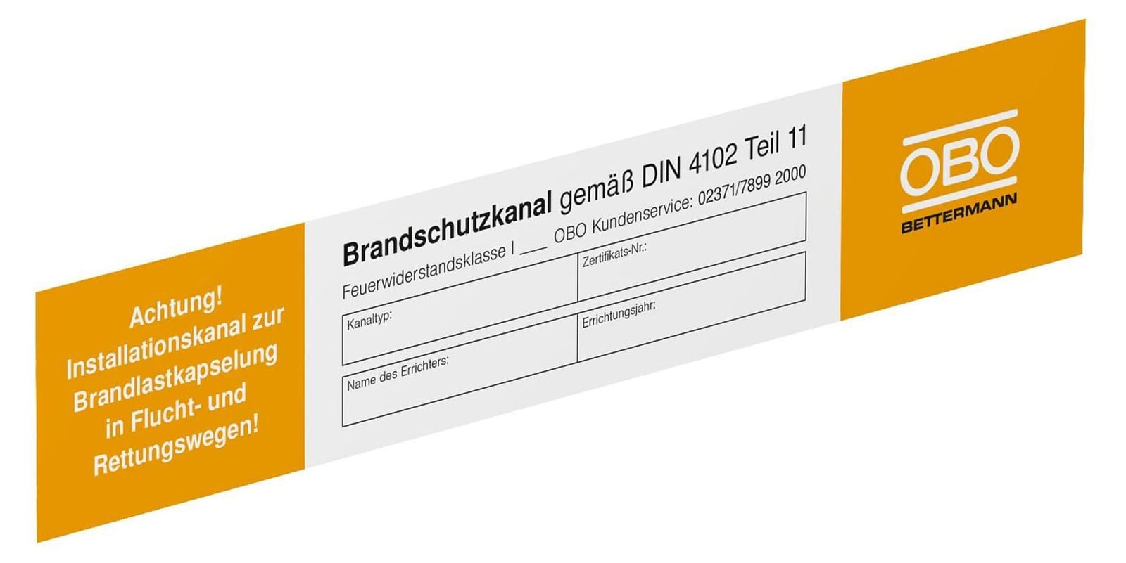 OBO KS-K DE Typeplaatje voor PVC-kanalsystemen 7214734