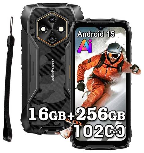 UleFone Rugking 4 Pro 256GB Schwarz EEK B (A - G) 16.7cm (6.56 Zoll) Outdoor Smartphone