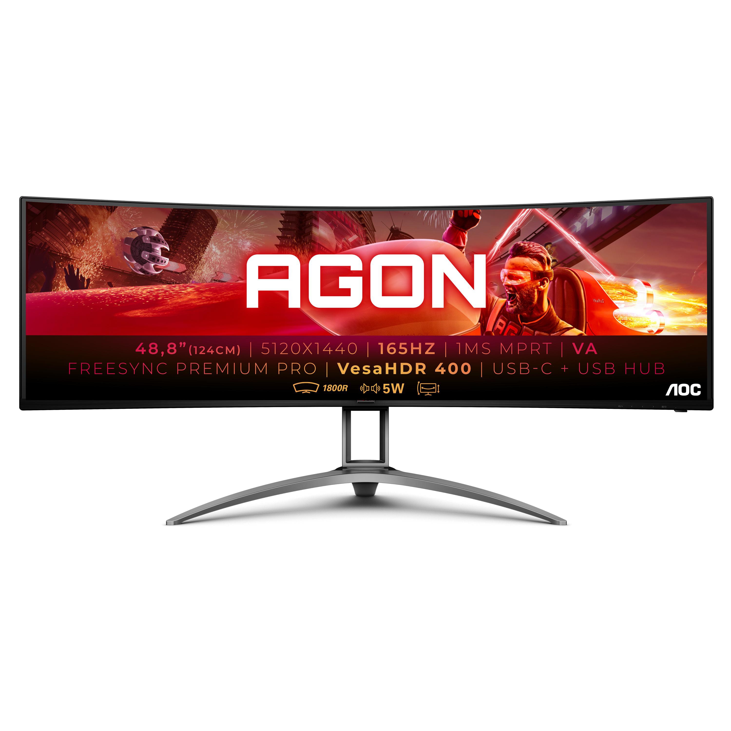 AOC AGON AG493UCX2 48.8 Zoll DQHD VA Panel 32:9 165 Hz Curved Gaming Monitor