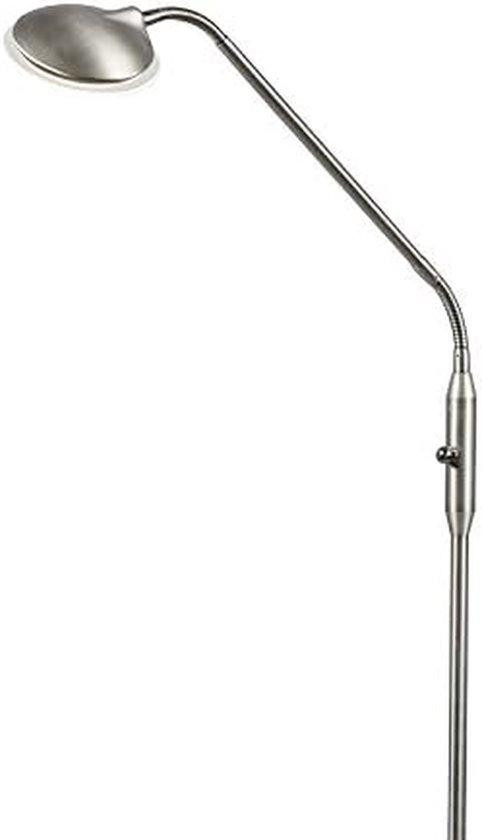 Qazqa Moderne Vloerlamp met Dimmer en LED - Zilver