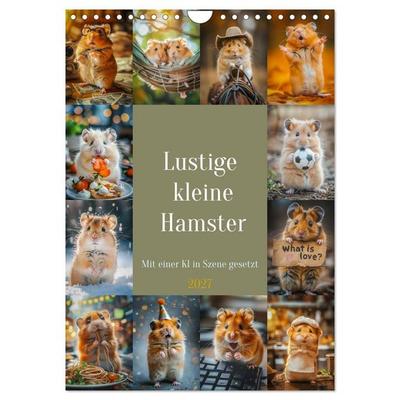 Lustige kleine Hamster (Wandkalender 2027 DIN A4 hoch), CALVENDO Monatskalender