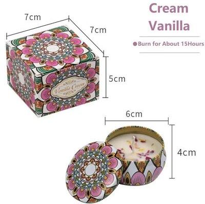 Uplift Treasures Vintage Soy Wax Scented Candle Jar Floral Fragrance Gift cream Vanilla