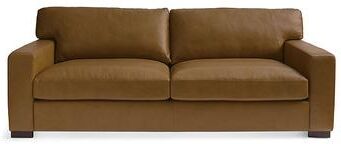 "Salem Upholstered Sofa - 86"", Leather, Springfield Oak - Grandin Road"