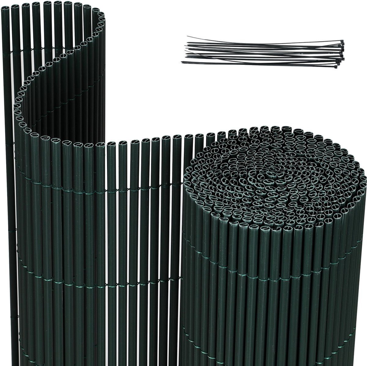 Mat PVC Privacyscherm Groen, Ondoorzichtig, B/H: 80 x 160 cm