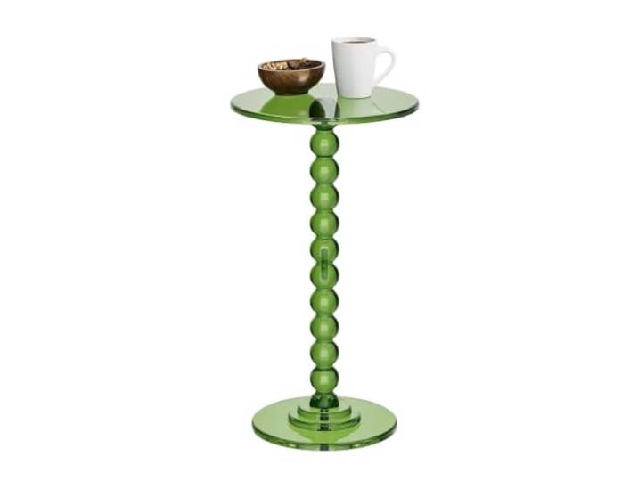 EKalgretrA Transparenter Beistelltisch Kürbisförmiger, säulenförmiger kleiner runder Couchtisch for das Wohnzimmer(Color 2)