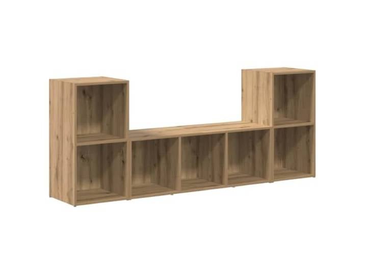 LMTYOENFG TV-Schrankset Wandmontiert 3-TLG Braun Holzwerkstoff TV-Board Platzsparende Hängeboards im 3er-Set für Wohnzimmer und Schlafzimmer mit praktischem Stauraum für Mediengeräte.